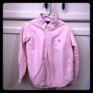 4/$30 Pink Ralph Lauren Button Down Shirt